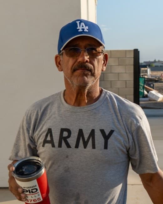 Julio Cruz Sr., founder of Intrepid Plastering, on a job site in Bakersfield